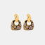 Geometric glazed enamel leopard print earrings fashionable and elegant accessories - Korvel