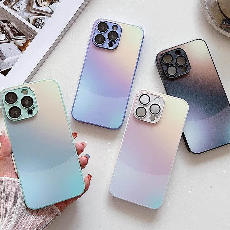 Funda de teléfono mate degradada premium para iPhone 15 y 14 Pro