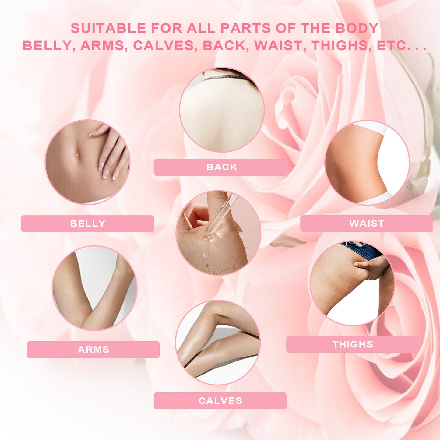 Rose Stem Flower Oil, Body Skin Massage Treatment Moisturizing And Firming Loose Skin Slimming Treatment Oil - Korvel