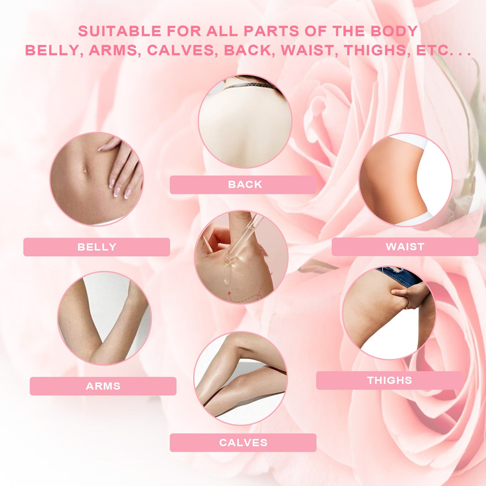 Rose Stem Flower Oil, Body Skin Massage Treatment Moisturizing And Firming Loose Skin Slimming Treatment Oil - Korvel