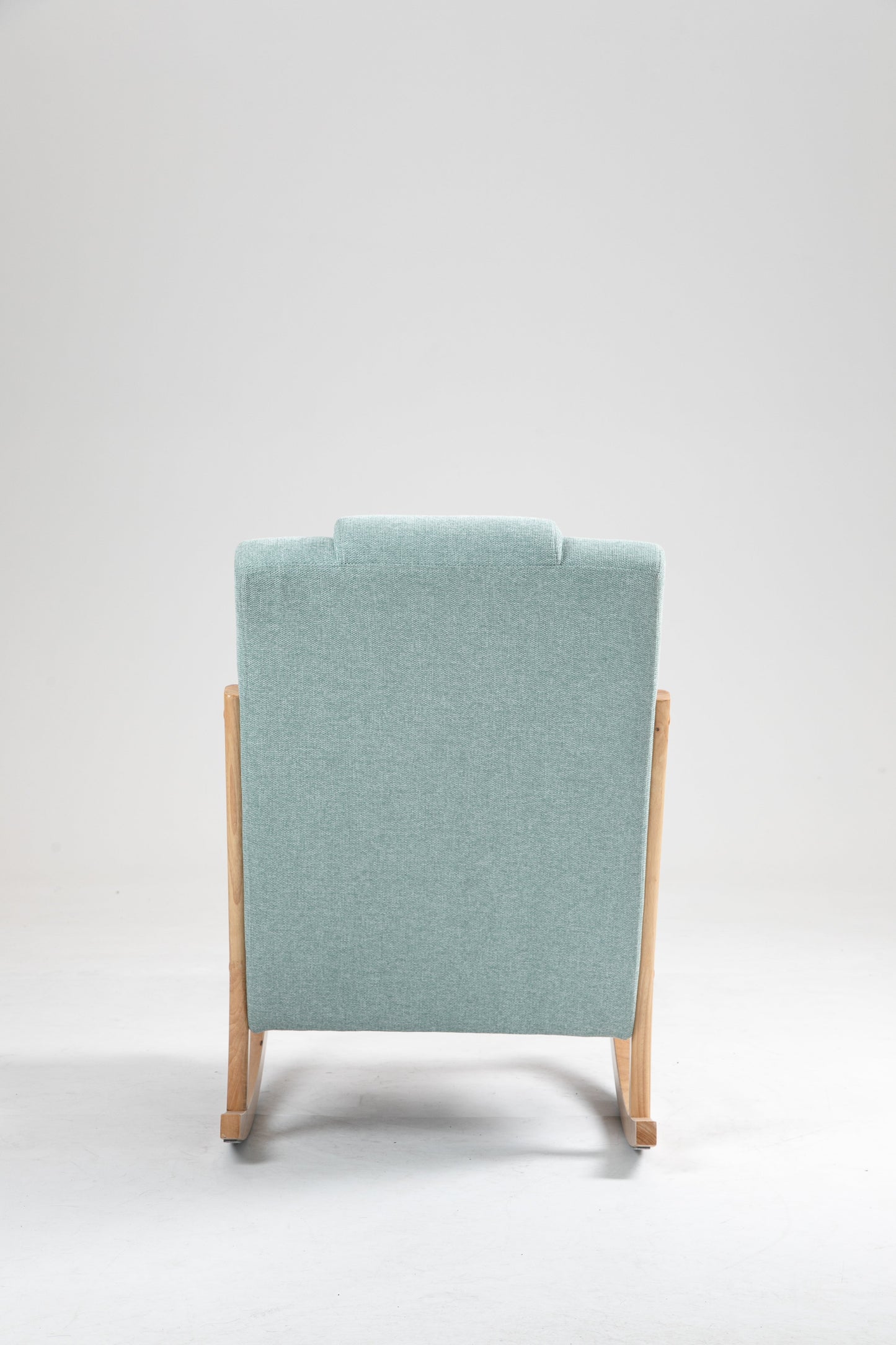 Premium Upholstered Rocking Chair with Lumbar Pillow