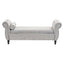 Velvet Multifunctional Storage Rectangular ottoman bench with 1 Pillow, grey - Korvel