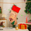Christmas Decoration Linen Red Bordered Old Man Snowman Christmas Socks Christmas Gift Bag Candy Socks - Korvel