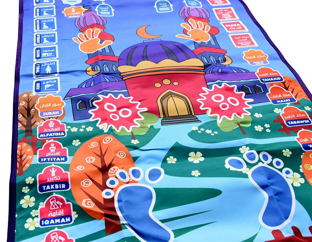 Tapis de prière islamique interactif pour enfants