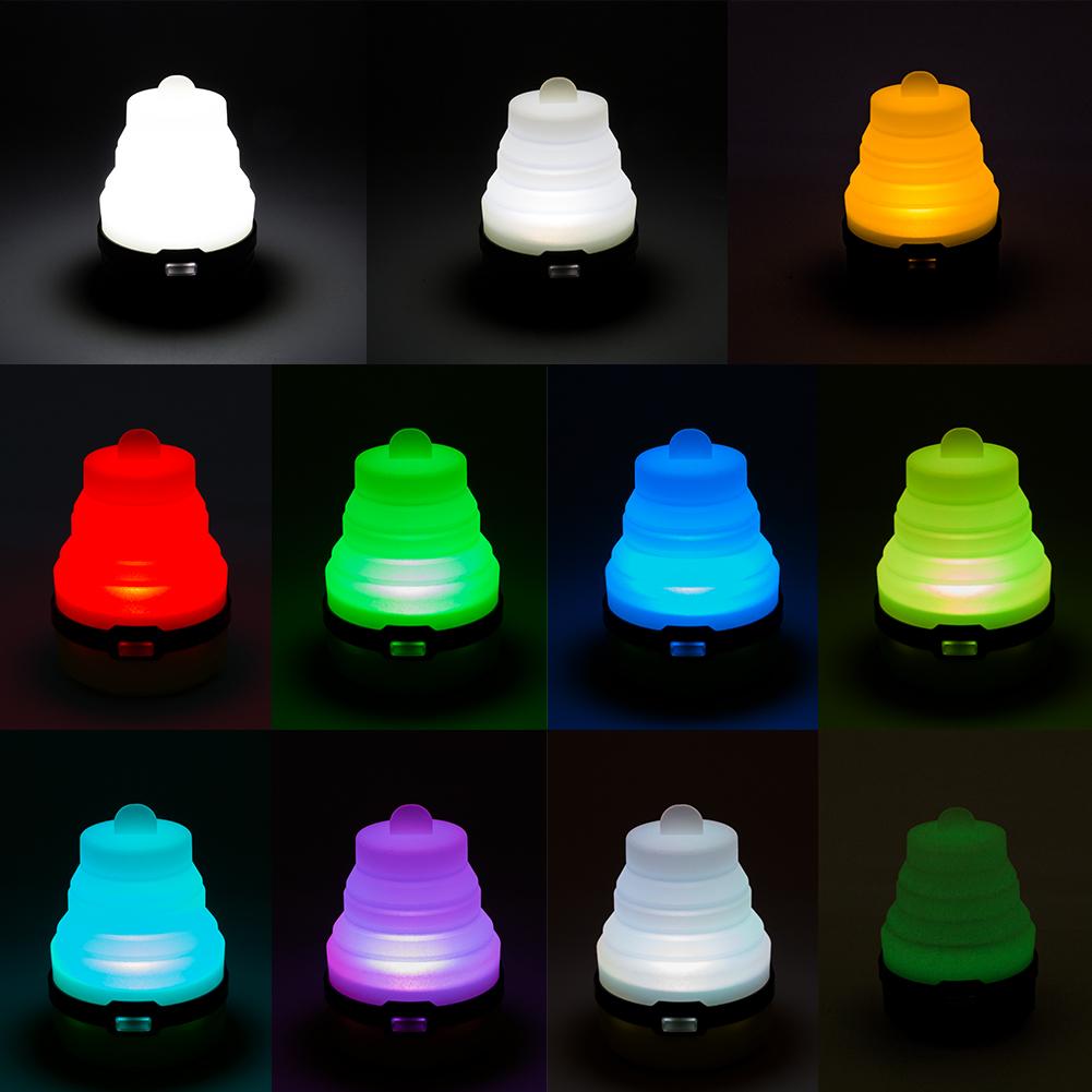 Retractable Camping Light LED Flashlight Portable Lantern 4 Modes Mini Hook Hanging TentEmergencyTorch Outdoor - Korvel