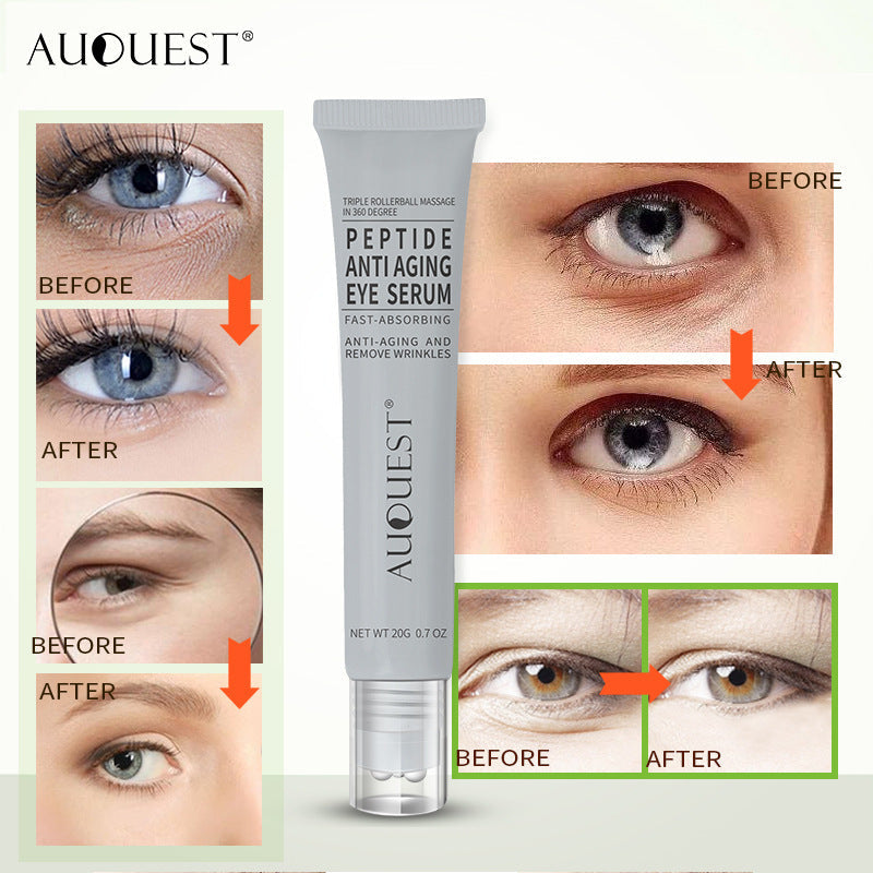 AUQUEST Polypeptide Eye Serum Cream Collagen Roller Eye Cream Massage Stick Dilute Eye Bag Eye Cream - Korvel