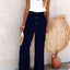 Full Size Decorative Button High Waist Pants - Korvel