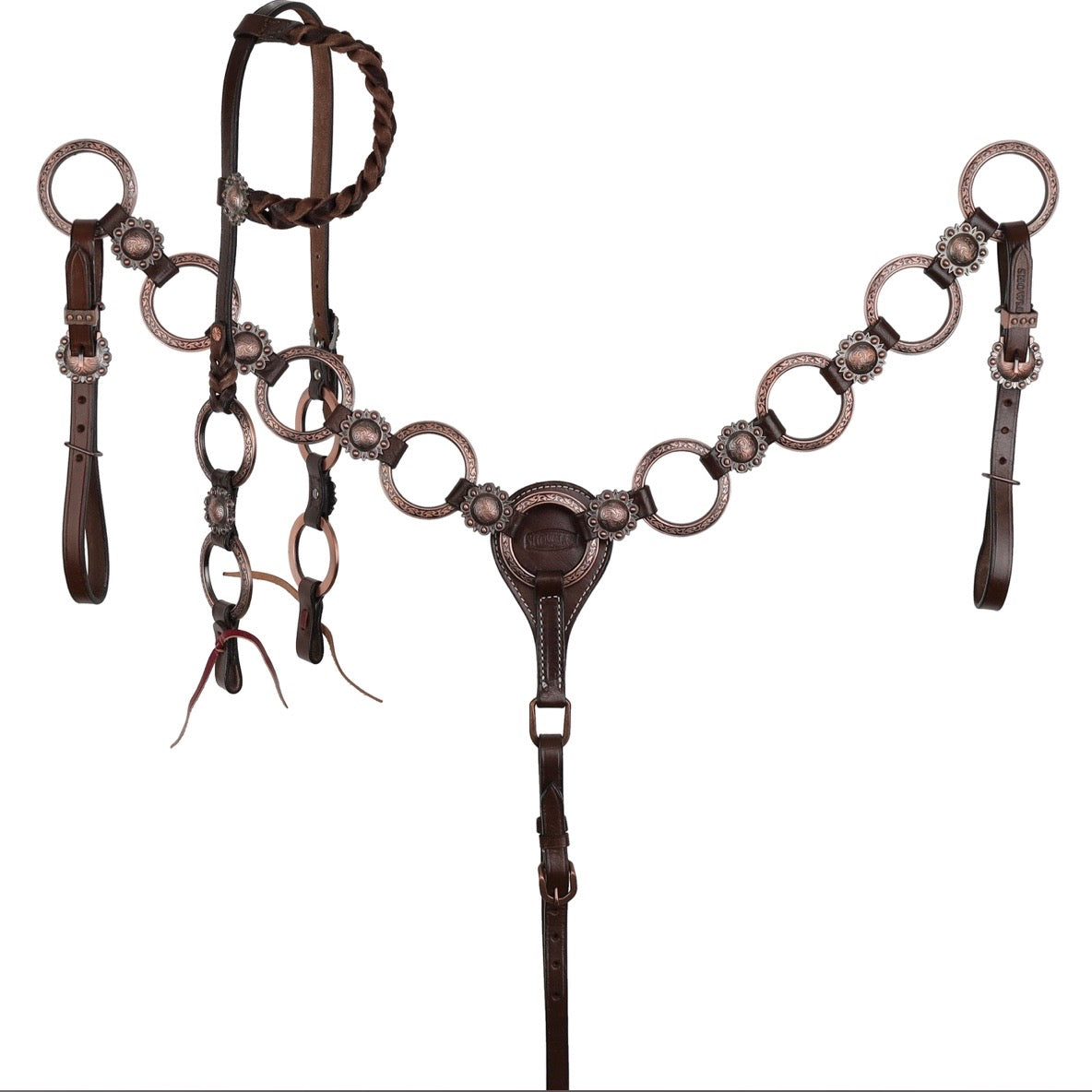 Premium Leather Ring Tack Set with Copper Accents - Korvel