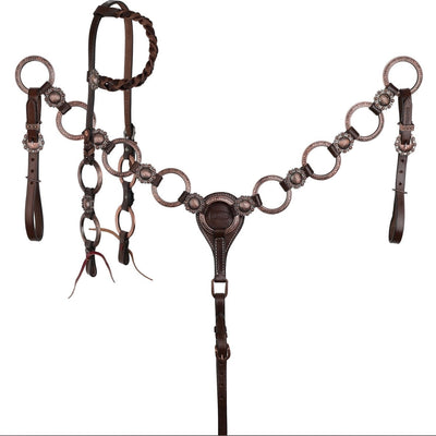 Premium Leather Ring Tack Set with Copper Accents - Korvel