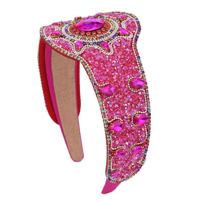 Baroque Palace Style Diamond Hair Hoops for Women