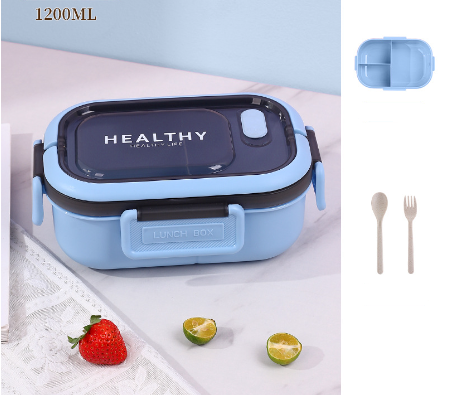 Sealed leak-proof portable large capacity compartment lunch box lunch box outdoor picnic box - Korvel