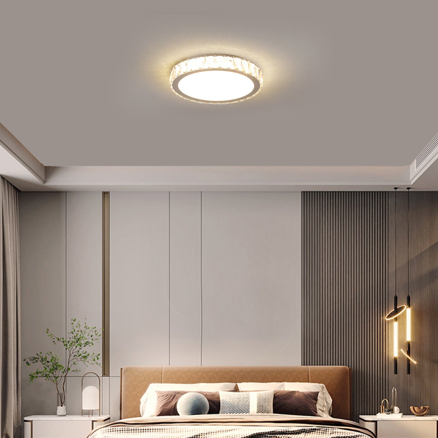 Elegant Embedded Crystal Chandelier