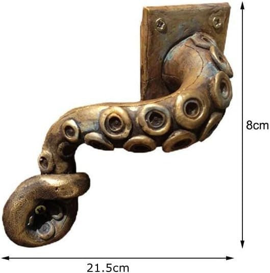 Steampunk retro octopus door handle resin craft - Korvel