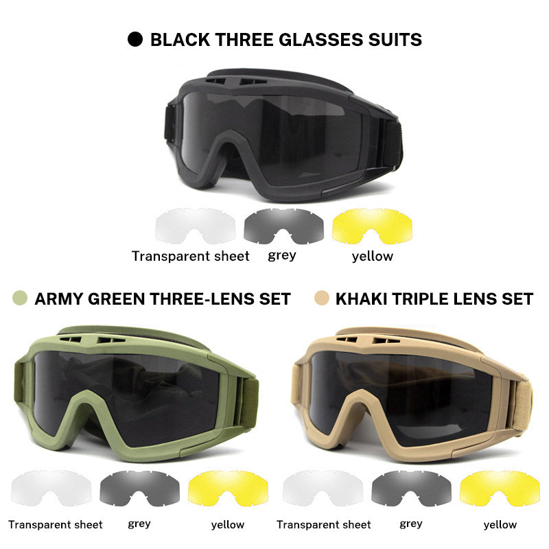Military Tactical Goggles Outdoor Windproof Sports Army Airsoft Shooting Glasses Cycling Mountaineering Eyewear UV400 - Korvel