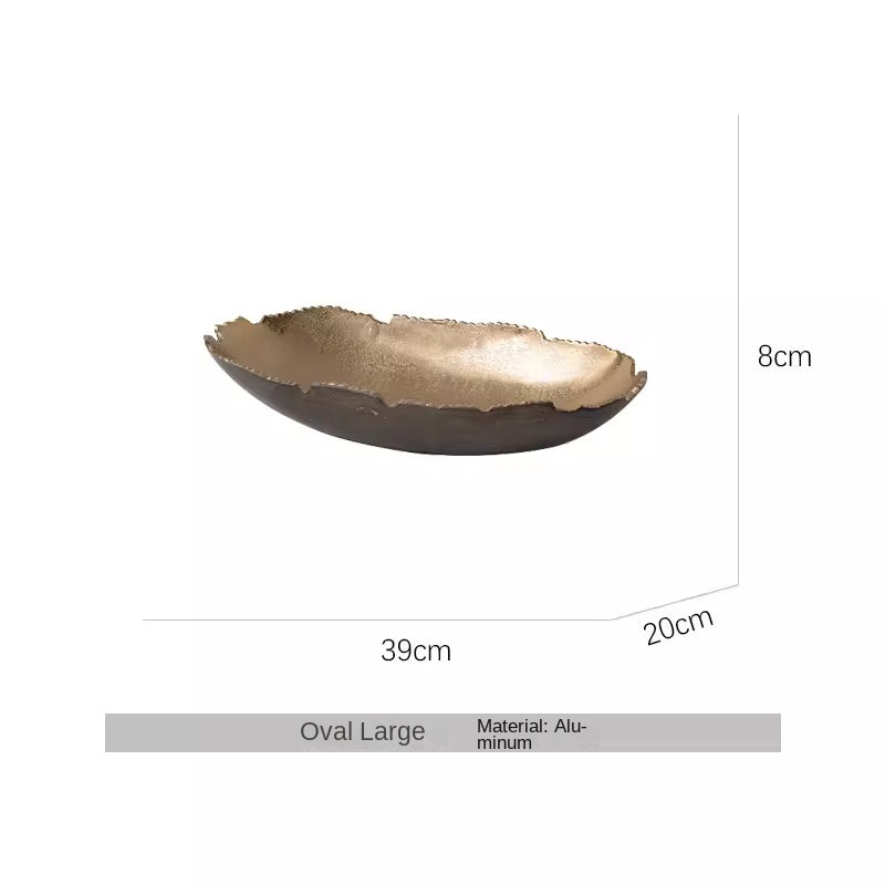 Modern Luxury Oval Edge Decorative Tray for Home Dining