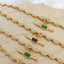 Collier Pendentif en Verre en Acier Inoxydable Élégant