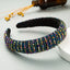 Hair Hoop Hand Woven Beaded Head Hoop Female Baroque Sponge Hair Bundle Korean Style Of The Net Red Face Wash Hair Accessories - Korvel