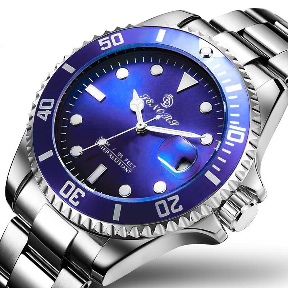 Brand Luxury Men Watches Automatic Black Watch Men Stainless Steel Waterproof Business Sport Mechanical Wristwatch Sub Mariner - Korvel