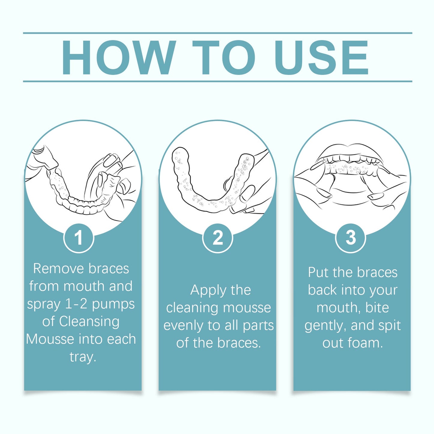 Gentle Braces Cleansing Mousse for Fresh Mouth