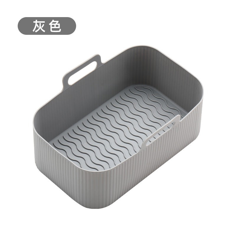 Air fryer thickened silicone pad barbecue plates ovens microwave ovens insulation rectangular trays - Korvel