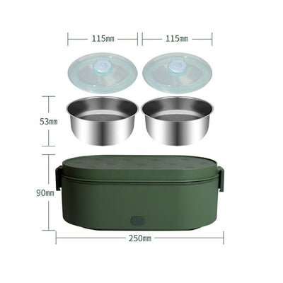 Power Bank USB Self Heat Lunch Box Electric Food Warmer Heated Lunch Box Electric USB For Office Outdoor - Korvel