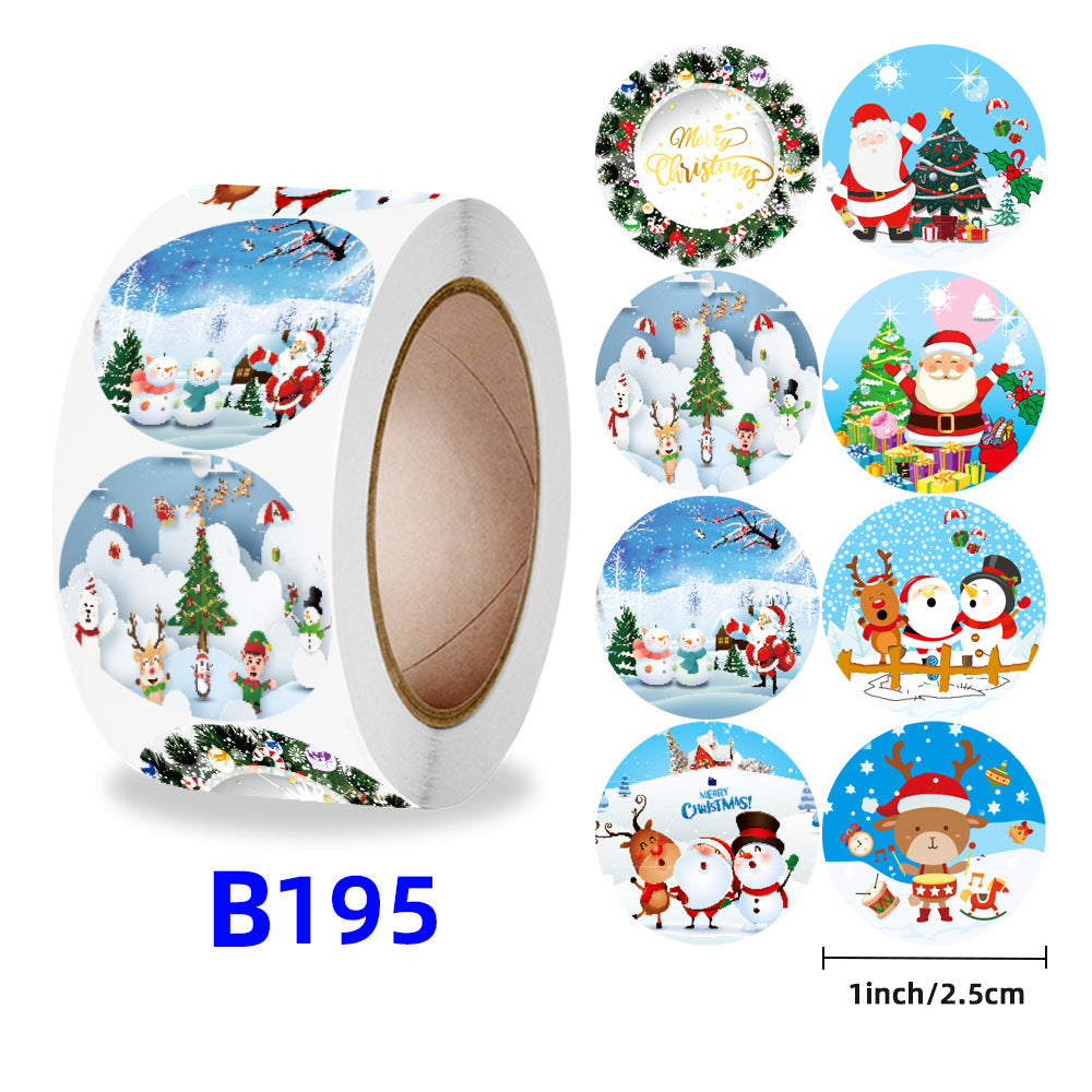 Christmas gift stickers decorative sealing sticker Merry Christmas Reward Self-adhesive labels Children's Day party - Korvel