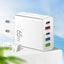 Standard PD65W mobile phone charger 4A type-c PD+3USB multi port European, American, English travel charging head - Korvel