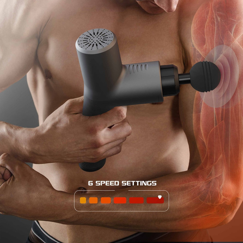 Electric massage gun fascia gun with hot and cold therapy fitness exercise muscle relaxation instrument - Korvel