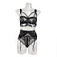 New Mesh Perspective Temptation Metal Chain Interwoven Splicing Hollow Bra Sexy Sex Underwear - Korvel