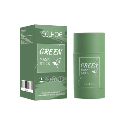 Green Tea Solid Mask, Deep Cleansing Hydrating Mask Stick Pore-Narrowing Paste Mask Stick - Korvel