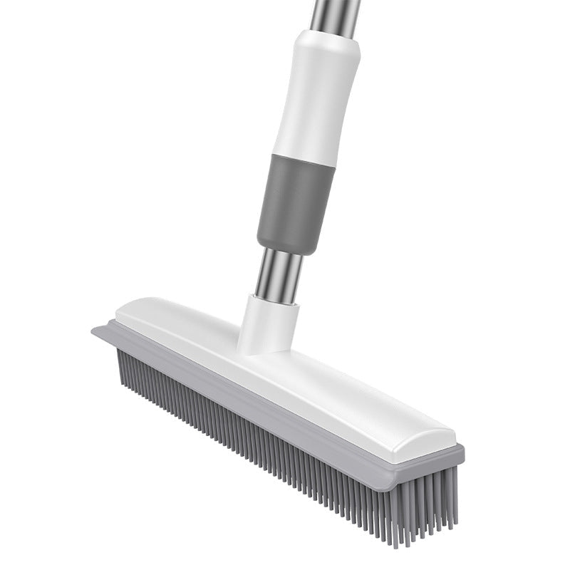 Cleaning Brush Stainless Steel Silicone Floor Brush Water Scraping Brush Long Handle Magic Carpet Brush - Korvel