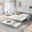Twin or Double Twin Daybed with Trundle Gray - Korvel