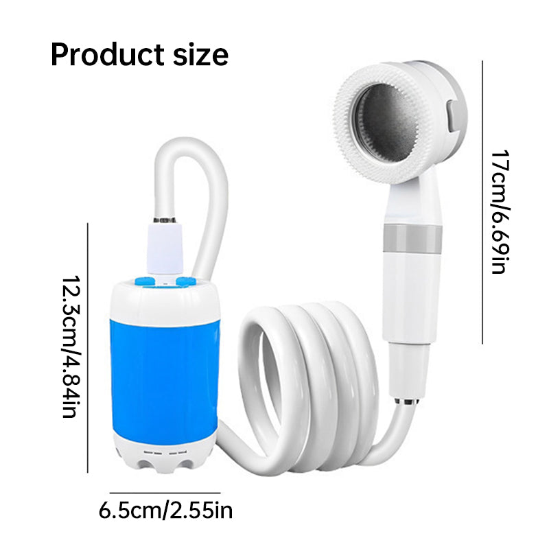 Upgraded Rechargeable Electric Camping Shower Pump with Smart Digital Display - Korvel