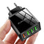 4USB mobile phone charger, multi port USB charging head charger - Korvel