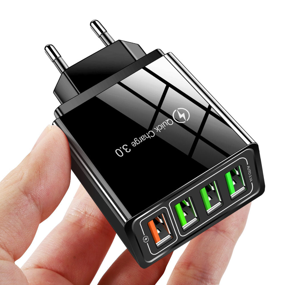 4USB mobile phone charger, multi port USB charging head charger - Korvel