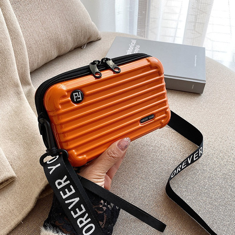 PC hard shell toiletry bag 7-inch shoulder crossbody bag hand storage bag suitcase small bag - Korvel