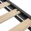 Metal double bed with casters/sturdy frame/no noise/comfortable guardrail/2 side ladders/no need for spring box - Korvel