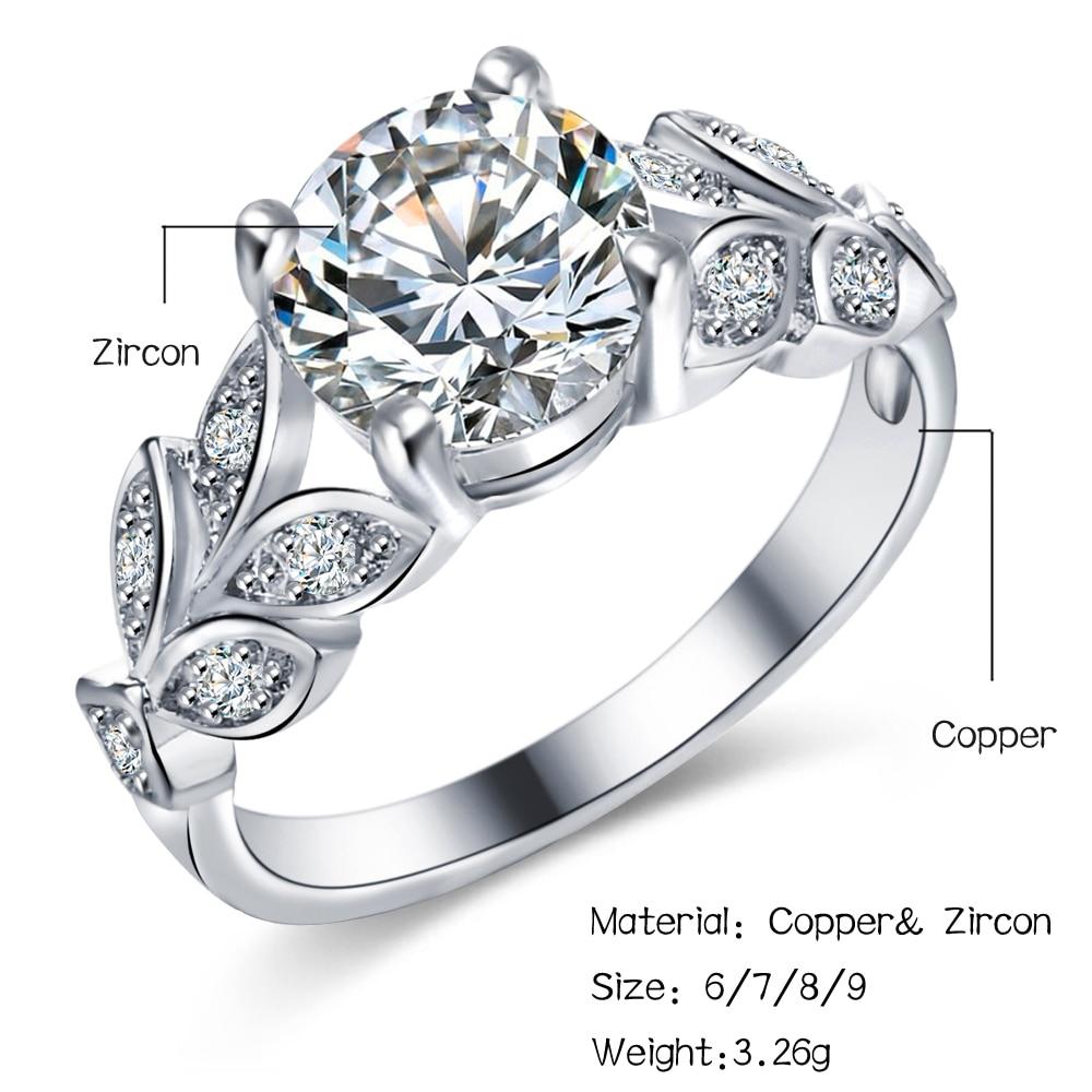 Crystal Silver Cubic Zirconia Wedding Ring - Korvel
