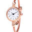 Women's Watches Bracelet Style Opening Simple Retro Art Fashion Watches Women's Fashion Quartz Watch Relogio Feminino（Rose gold belt） - Korvel
