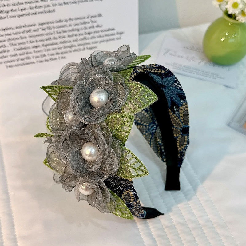 Fashionable handmade fabric exaggerated flower headwear - Korvel
