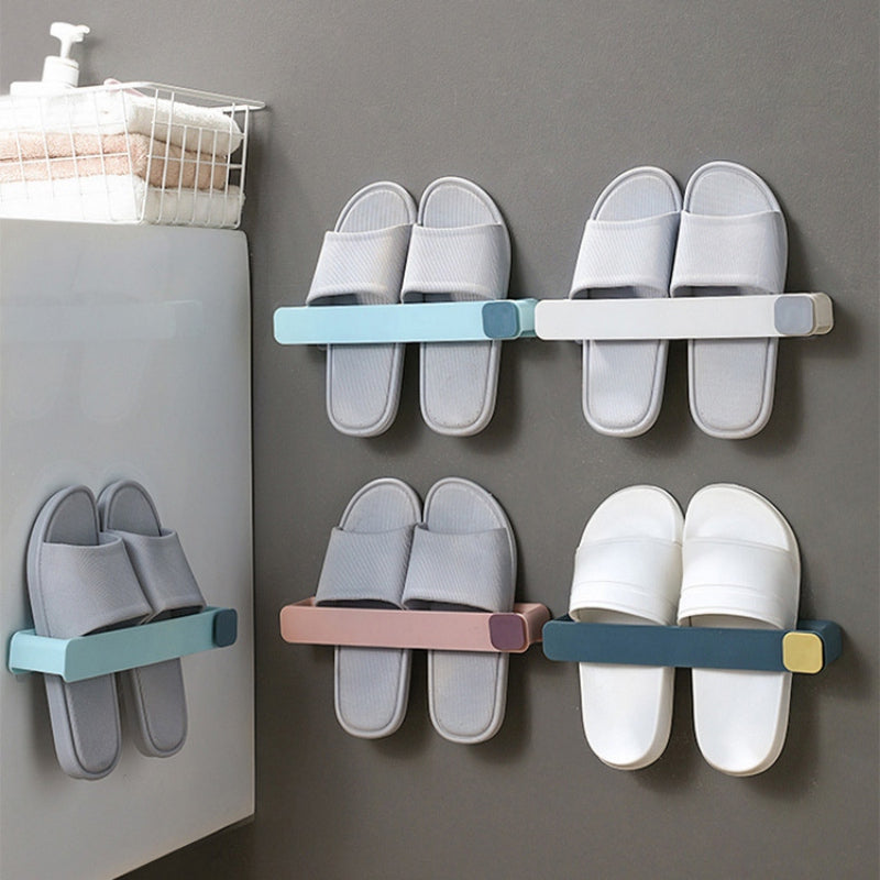 Punch-Free Shoe Rack Bathroom Slippers Rack a Lot Of Toilet Storage Wall Hanging Rack - Korvel