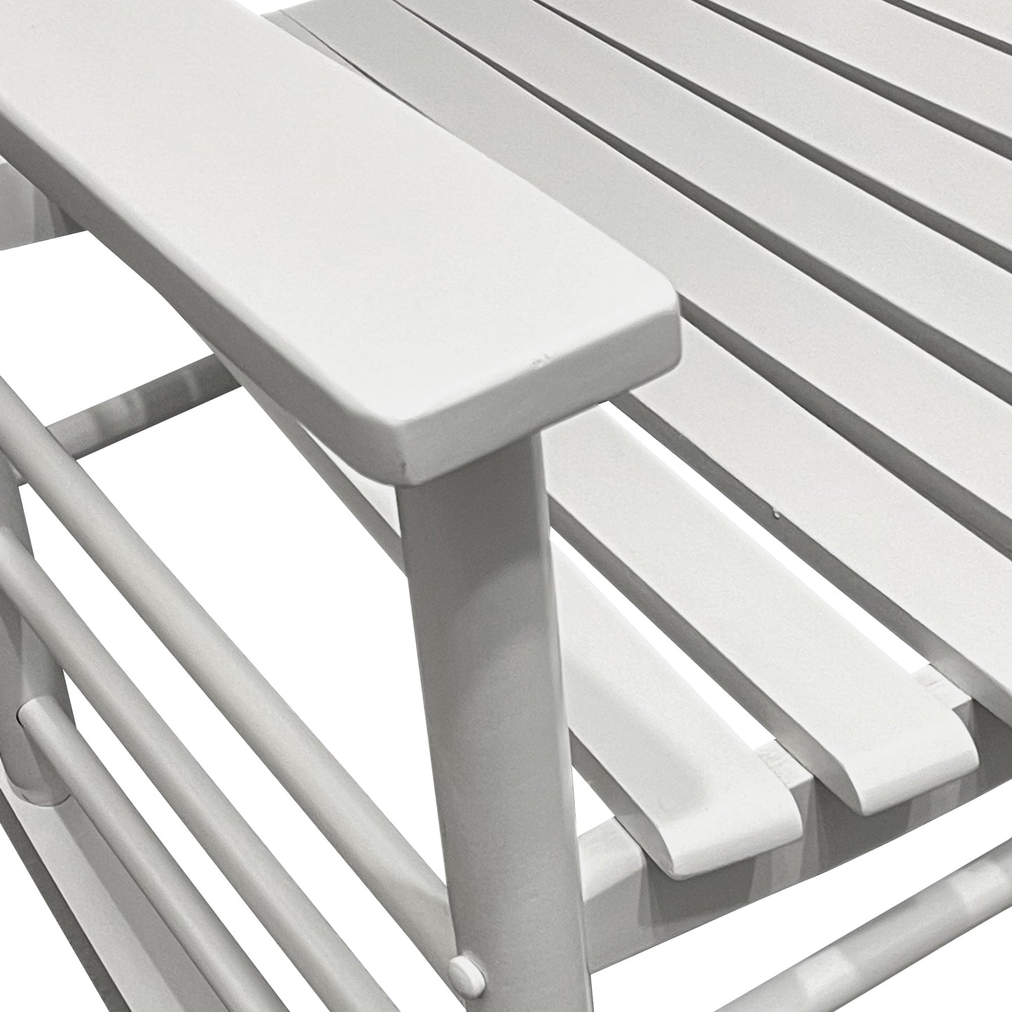 Premium White Balcony Porch Rocking Chair