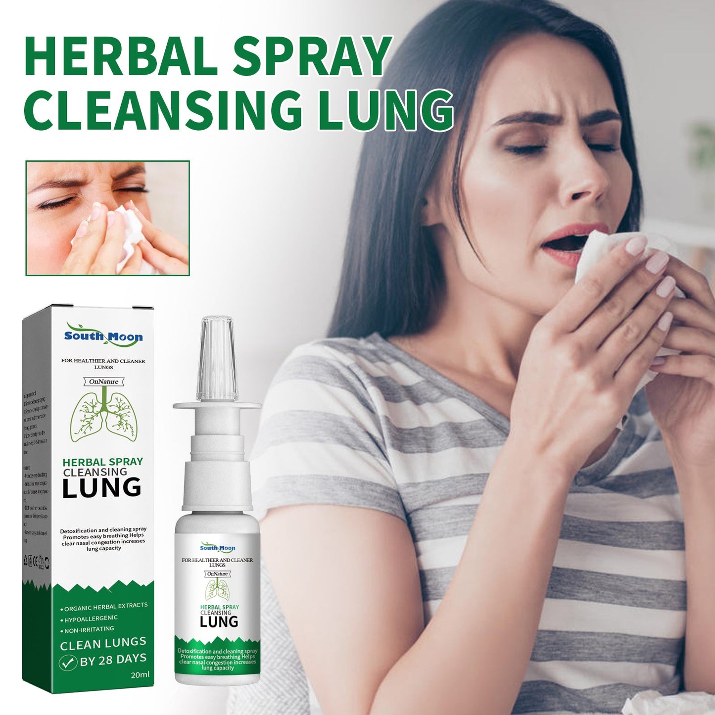 Spray Limpiador Nasal Herbal para Comodidad y Cuidado
