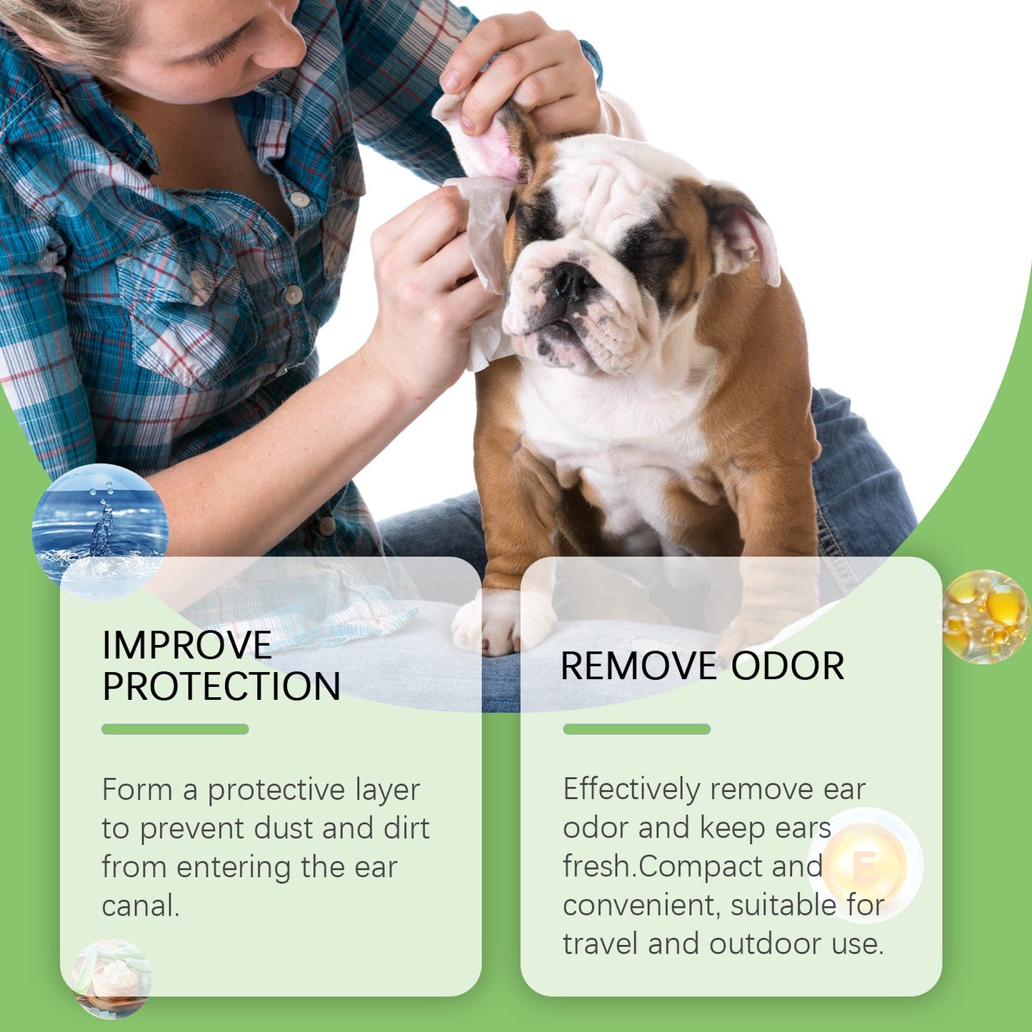 Ear Cleaning Pad For Cats And Dogs Soothes Pet Ear Canal Discomfort And Cleans Ear Dirt - Korvel
