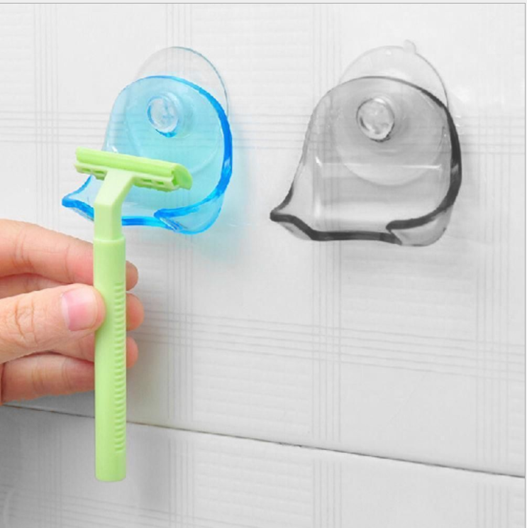 razor in suction cup holder storage hangers machine wall hook sucker towel bath accessories - Korvel
