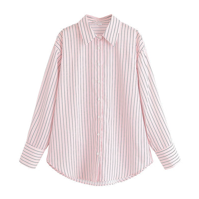 Long-Sleeved Fashion Loose Casual Design Sense Shirt Top - Korvel