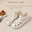 Leather perforated shoes with hollowed out toe caps for women soft soled non slip flat sandals for women - Korvel