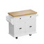 Elegant Kitchen Island Cart with Storage and Locking Wheels