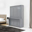 Queen Size Murphy Bed with a Shelf, Gray - Korvel
