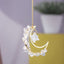 Natural crystal broken stone moon pendant Melkaba DIY woven wind chime pendant decoration crystal ornament gift - Korvel